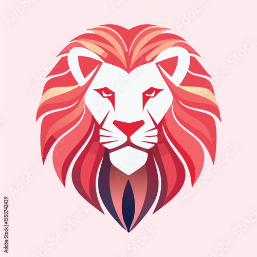 Lion Face Logo And Icon, Head Of A Lion, Vector Illustration