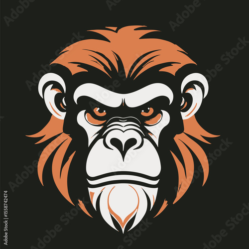 Wallpaper Mural Silhouette Of Angry Gorilla Vector Illustration Torontodigital.ca