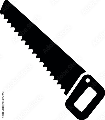 Hand Saw Silhouette Vector