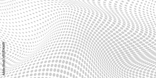 Dotted gradient vector illustration, white and black halftone background, horizontal seamless dotted lines, monochrome dots texture backdrop, retro effect. modern