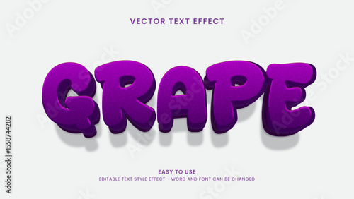 grape editable text effect