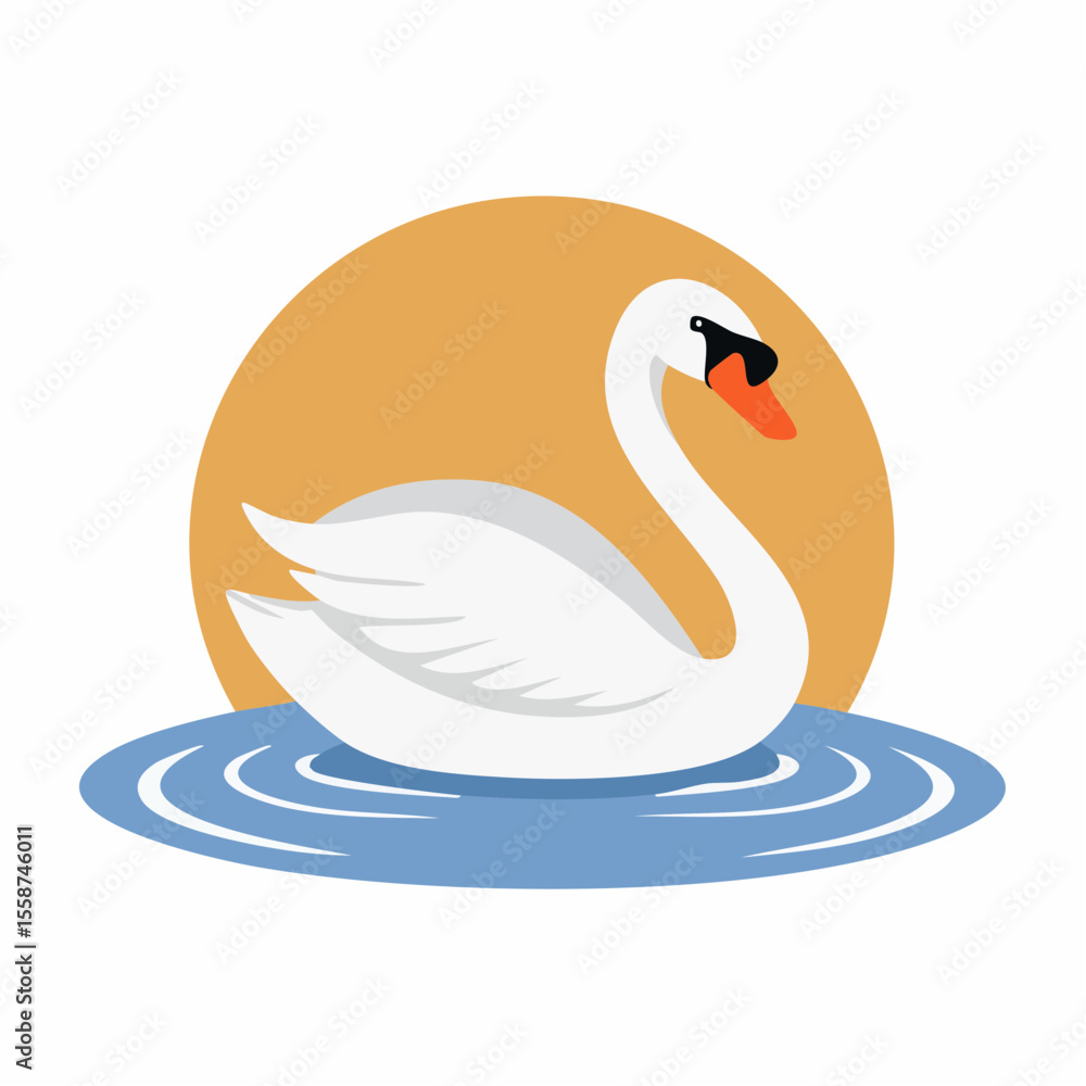 Fototapeta premium swan on the water