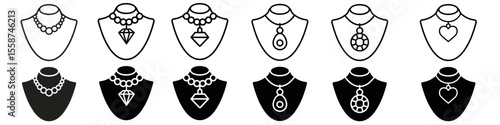 Jewel icon vector set. jewelry illustration sign collection. bijouterie symbol. Luxury logo. Gift web icons.