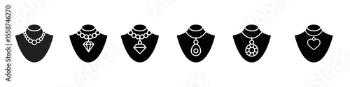 Jewel icon vector set. jewelry illustration sign collection. bijouterie symbol. Luxury logo. Gift web icons.