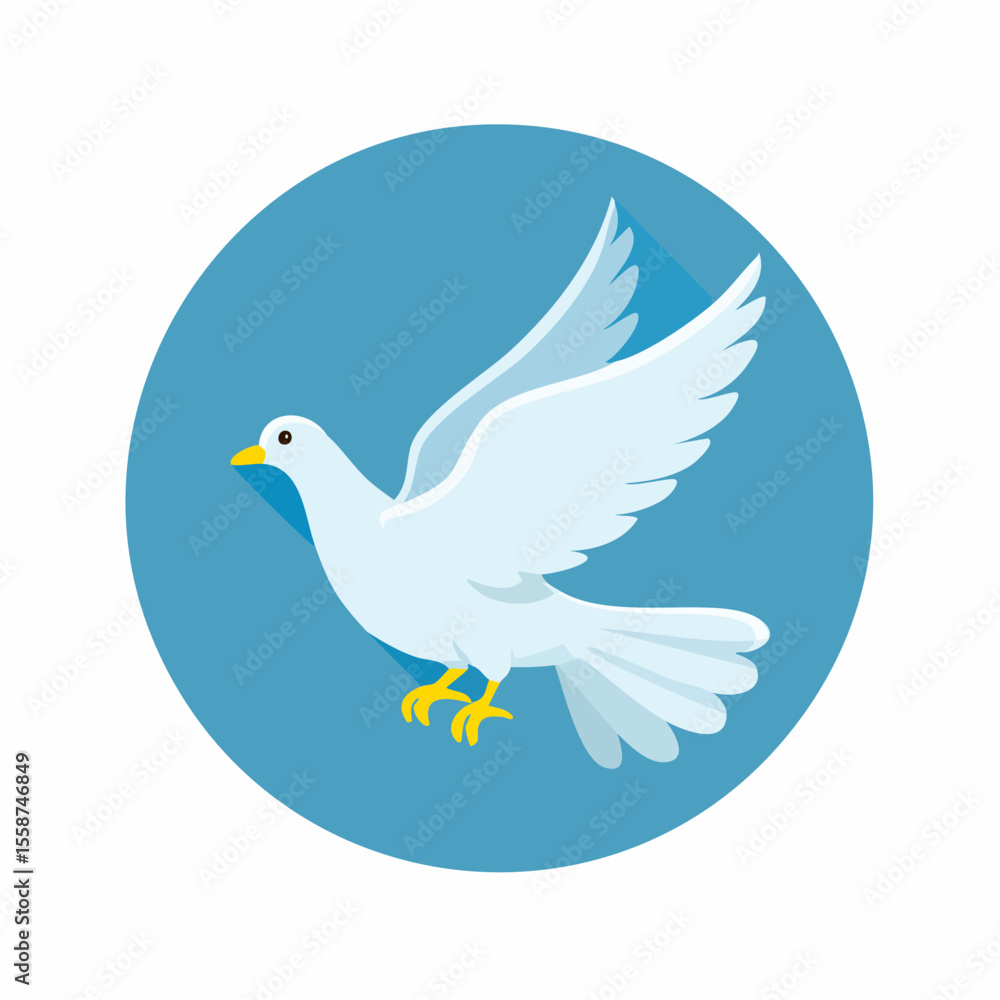 Fototapeta premium dove with peace sign