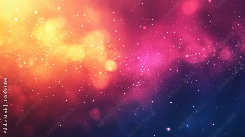 Vibrant Abstract Background with Glowing Particles and Bokeh Lights Vibrant Abstract Background with Glowing Particles and Bokeh Lights