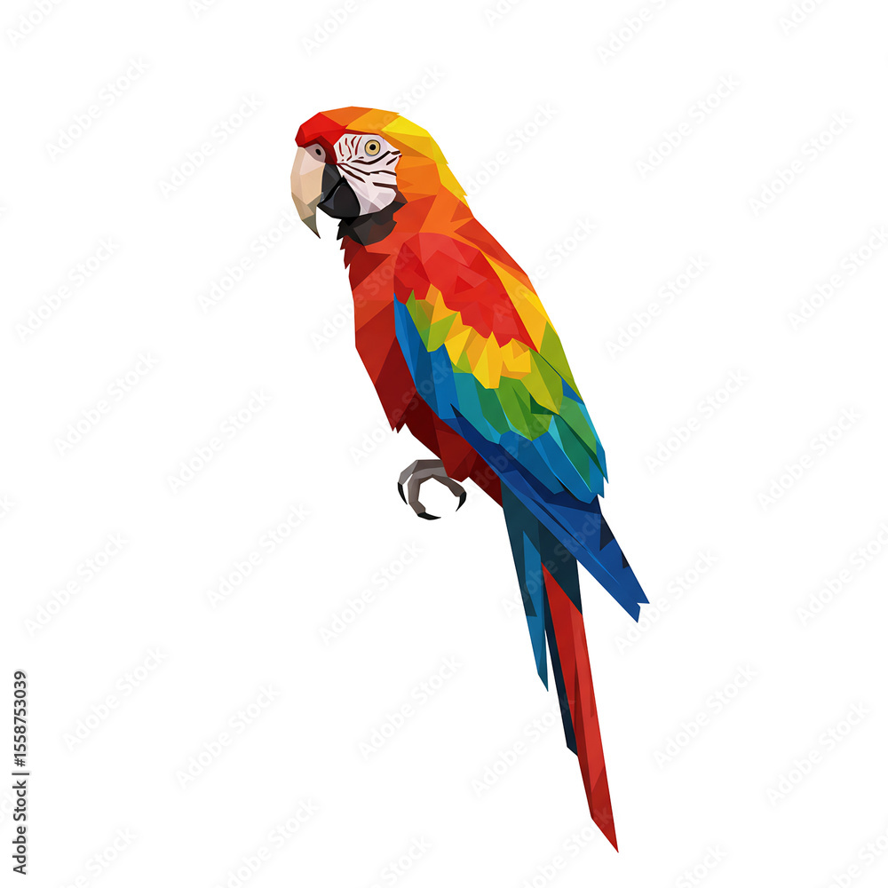 Fototapeta premium 鮮やか低多角形オニオオハシ