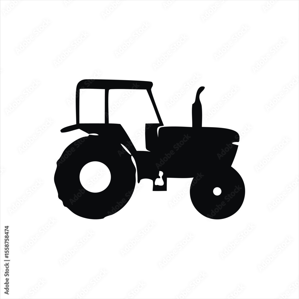 Farm Tractor Silhouette Isolated on White – Agricultural Machinery Clip Art for Rural and Farming Themes
Farm Tractor Silhouette Isolated on White – Agricultural Machinery Clip Art for Rural and Farming Themes