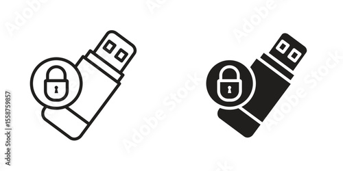 Pendrive security icon