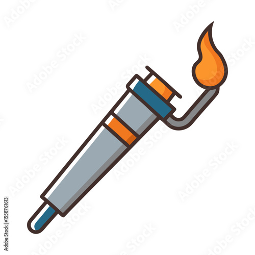Flat welding torch icon vector illustration design