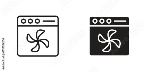 Convection turbofan stove icon