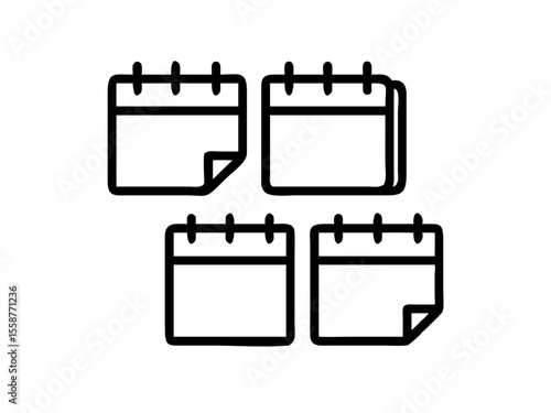 Simple Calendar Icons Four Clean, Minimalist Designs