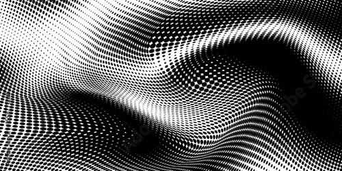 halftone curved line pattern. gradient halftone dots backgrounds. modern vector