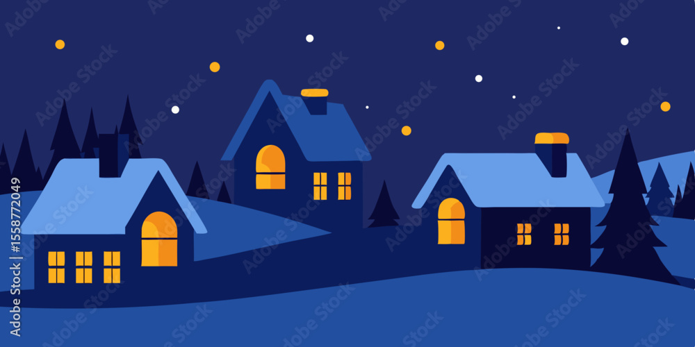 Fototapeta premium christmas night in the city