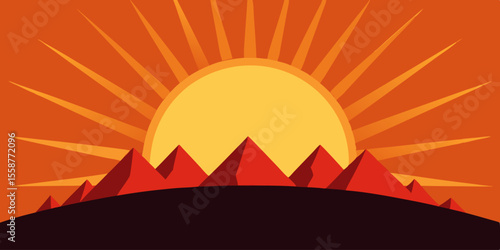 vector illustration of a mountain landscape
