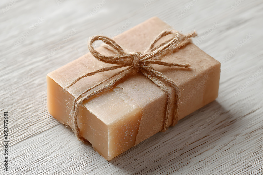 Eco-Friendly Kraft-Wrapped Soap Bar Eco-Friendly Kraft-Wrapped Soap Bar