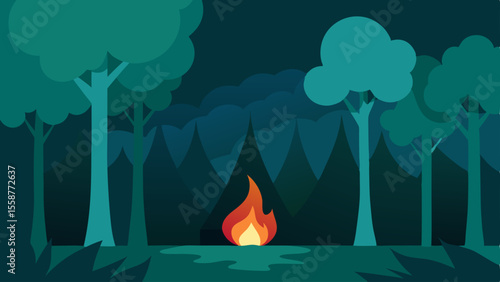 fire in the forest