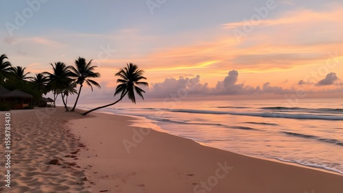 sunset on the beach