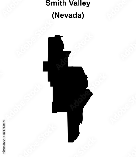 Smith Valley (Nevada) blank outline map