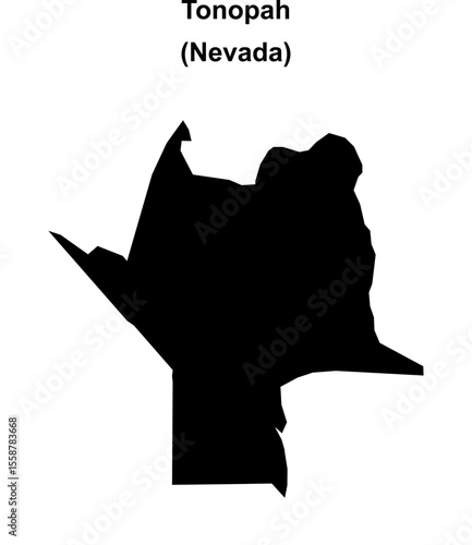 Tonopah (Nevada) blank outline map