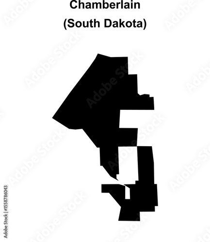 Chamberlain (South Dakota) blank outline map