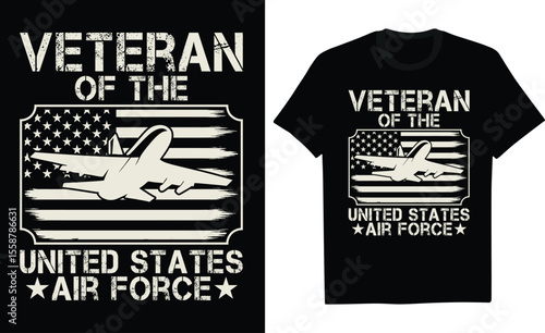 Veteran Of The United States Air Force - Veteran T-Shirt Design, Patriotic Veteran Designs For Proud Americans And Families