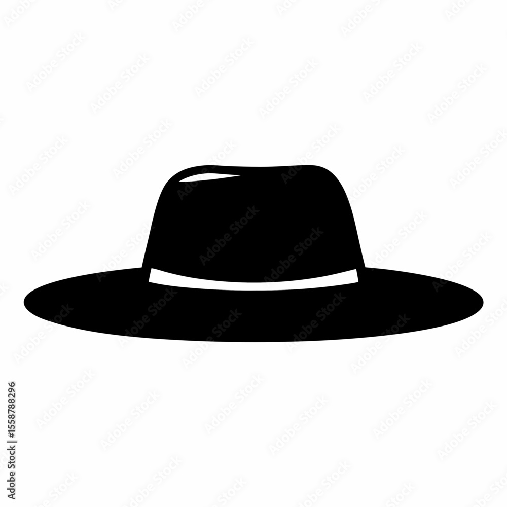 hat icon vector illustration, cowboy hat silhouette vector hat icon vector illustration, cowboy hat silhouette vector