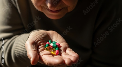 Wallpaper Mural Administering medication safely home setting health awareness indoor environment close-up perspective Torontodigital.ca