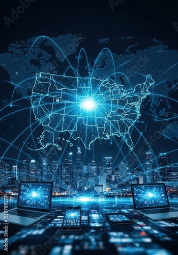 Innovative technology integration for communication networks in urban america digital mapping and connectivity overview
