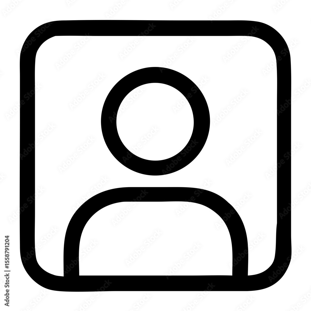 Simple Outline Person Profile User Avatar Interface Icon Symbol Simple Outline Person Profile User Avatar Interface Icon Symbol