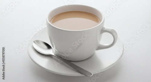 Wallpaper Mural Creamy Coffee Dream White Cup with Soft Light, and Simple Elegance. Torontodigital.ca