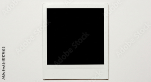 Empty Polaroid Frame on White Background, Perfect for Memories and Nostalgia