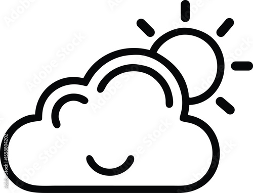 Weather icon vector for climate and forecast themes