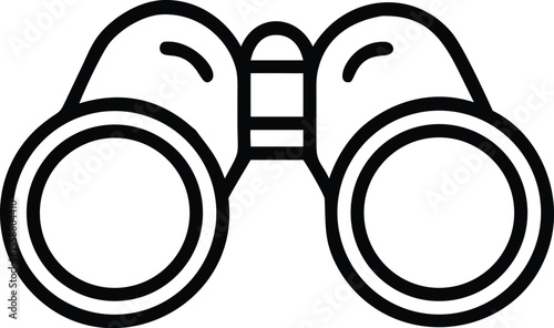 Binoculars icon vector for birdwatching and exploration