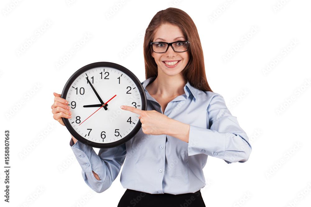 Businesswoman with a gray shirt with office hours. Businesswoman with a gray shirt with office hours.