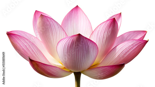 closeup on lotus petals on  isolated on white background PNG,AI GENERATED