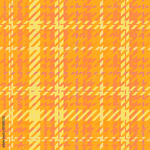 Vector seamless plaid pattern in yellow and orange colors.
Repetitive bright tartan pattern. Design for fabric, wrapping paper, textiles, social media, packaging, postcards, stickers.