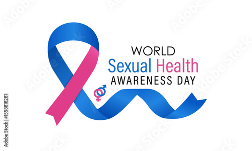 World Sexual Health Day is observed globally on September 4th every year. Promote open conversations around sexual well-being. gender symbols and condoms. Banner poster, flyer and background design.