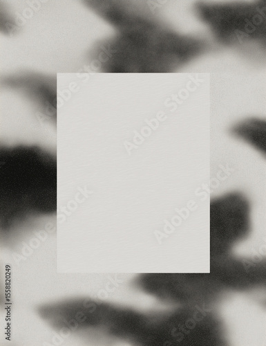 White rectangle emerging from abstract black and white background
