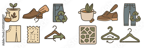 Sustainable fashion practices include recycling, upcycling, and caring for clothes in various ways