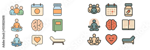 Exploring wellness concepts through meditation, group activities, and mental health resources