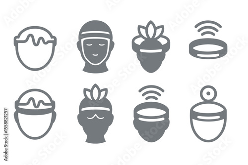 Wearable tech devices for mental wellness and mindfulness practice shown in modern digital design