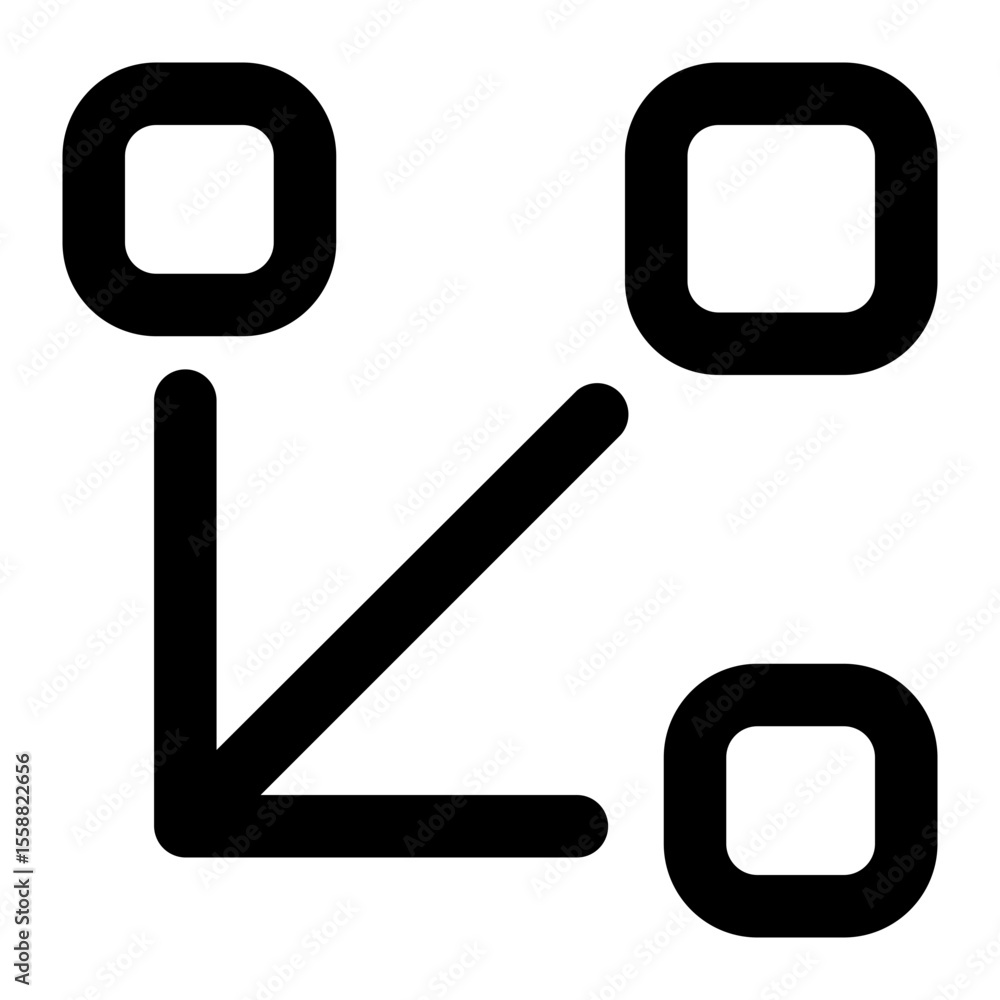 Icon Download Arrow with Circles Icon Download Arrow with Circles