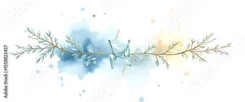 Vector branches of a tree brush stroke 