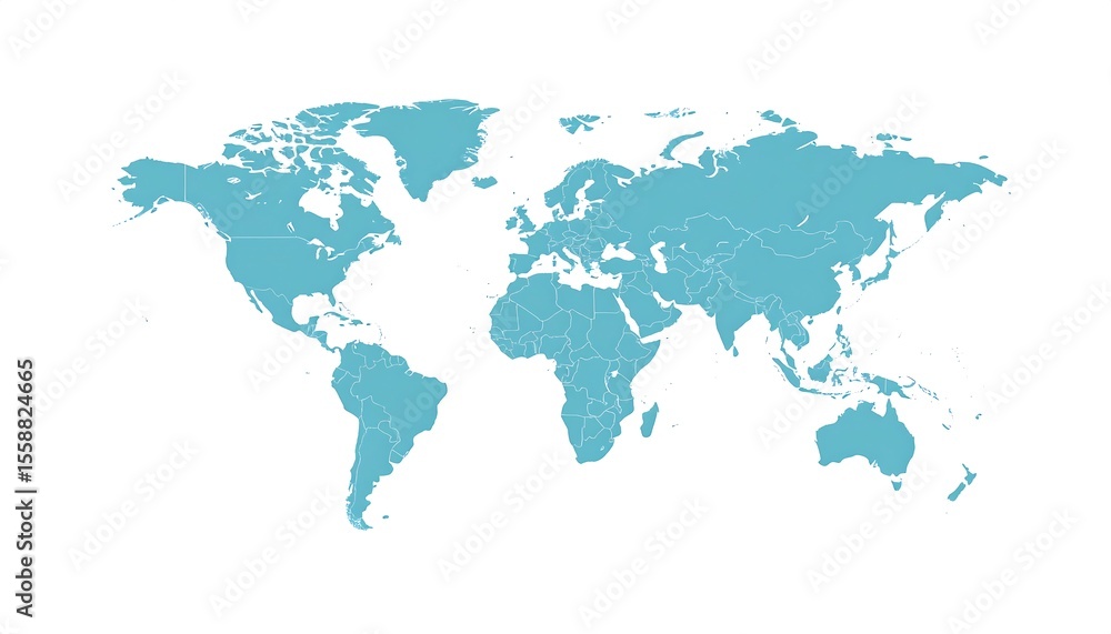 Obraz premium Simple world map (2)