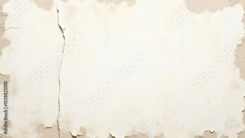 Close-Up Weathered Concrete Wall Peeling White Paint Abstract Texture Background