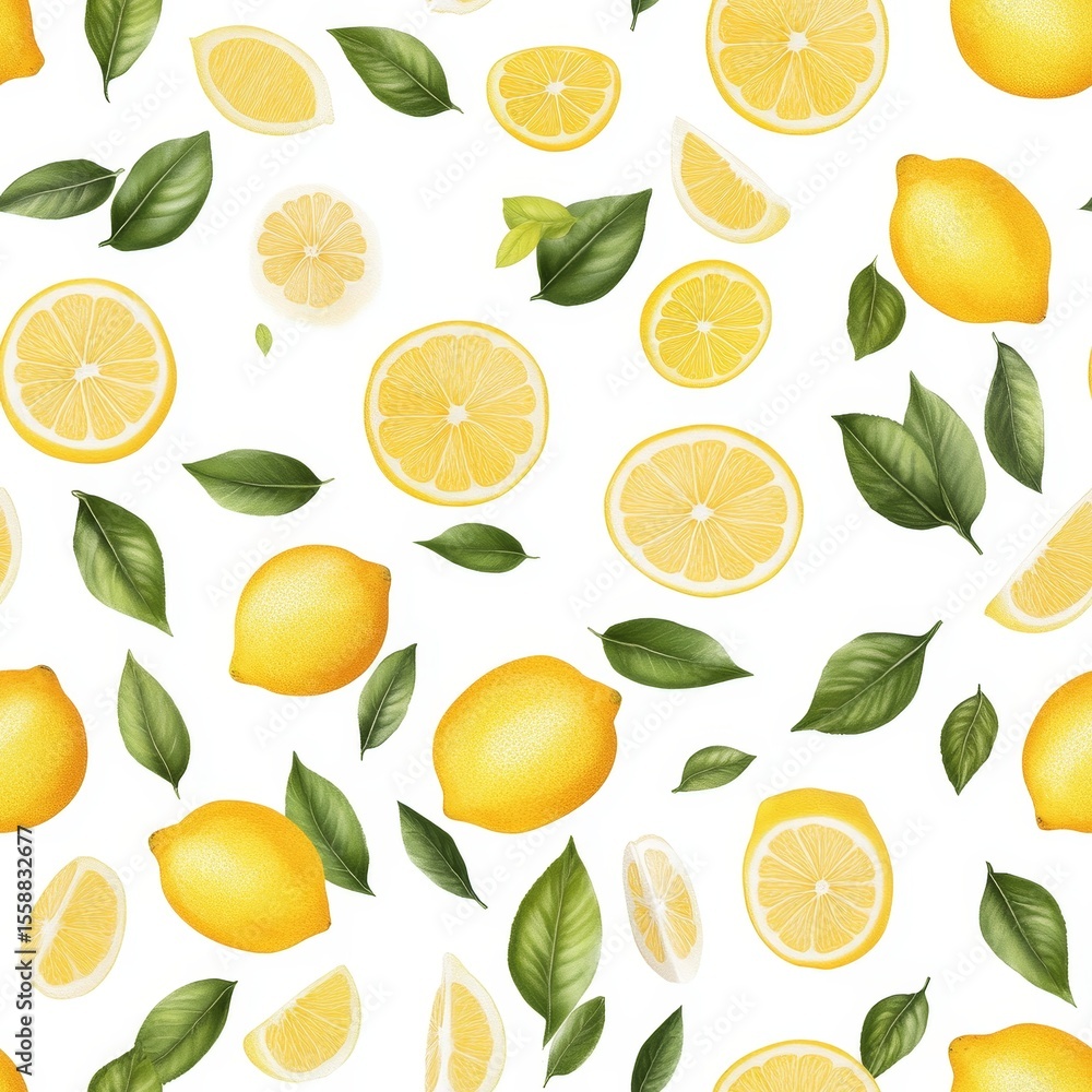Aesthetic lemon design seamless pattern wallpaper for gift wrap and home decor vibrant citrus theme Aesthetic lemon design seamless pattern wallpaper for gift wrap and home decor vibrant citrus theme