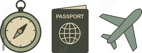 Travelling essentials icon