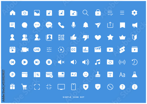 アイコンセット 白 SNS	
