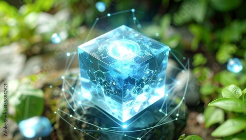 Technology with magycal particles surrounding it